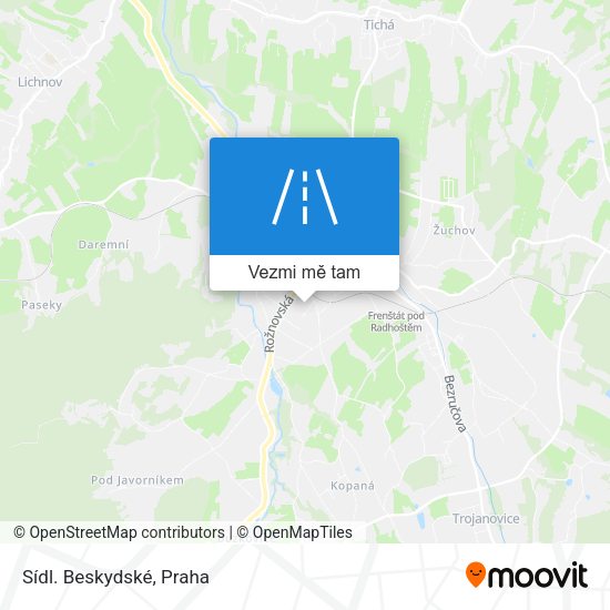 Sídl. Beskydské mapa