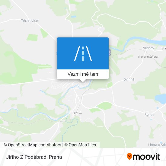 Jiřího Z Poděbrad mapa
