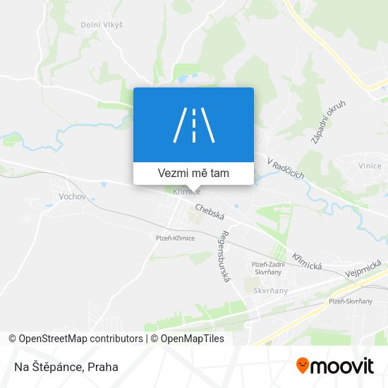 Na Štěpánce mapa