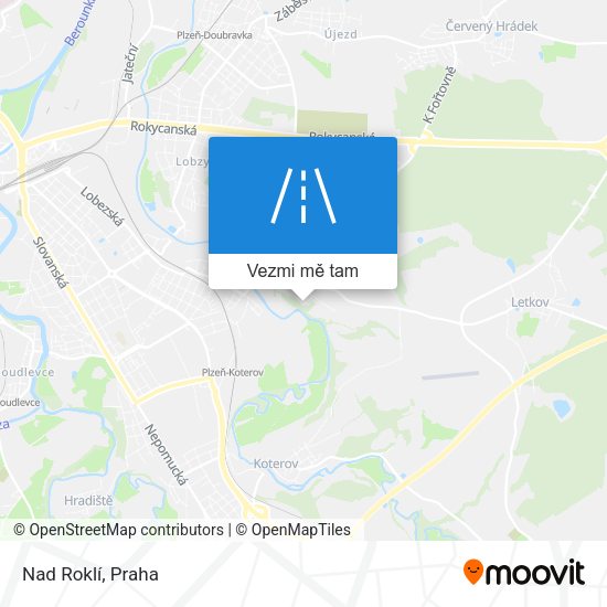 Nad Roklí mapa