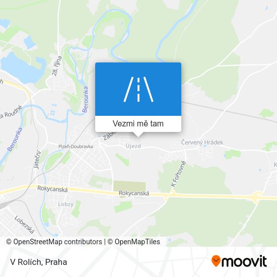 V Rolích mapa