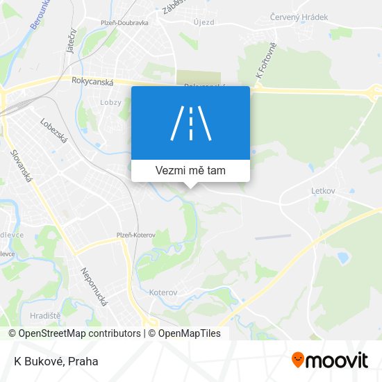 K Bukové mapa