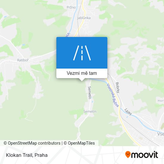 Klokan Trail mapa