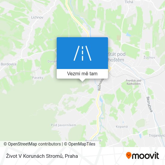 Život V Korunách Stromů mapa