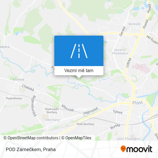 POD Zámečkem mapa