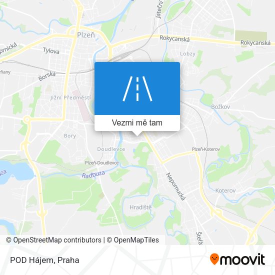 POD Hájem mapa