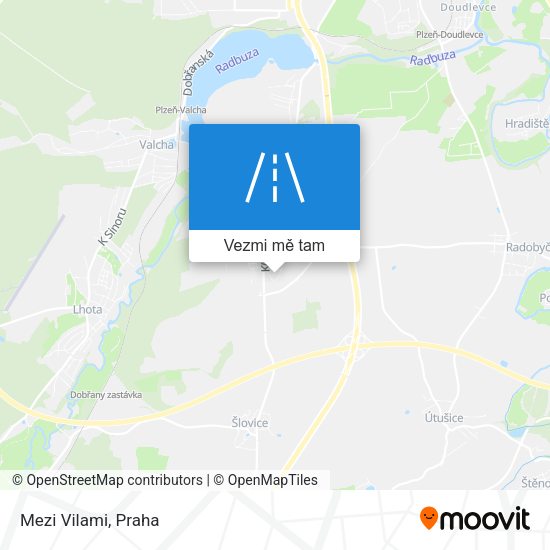 Mezi Vilami mapa