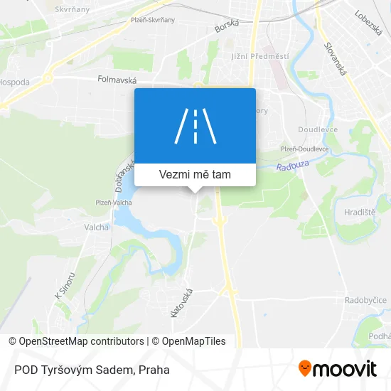 POD Tyršovým Sadem mapa