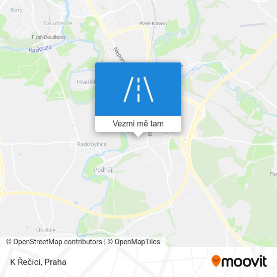 K Řečici mapa