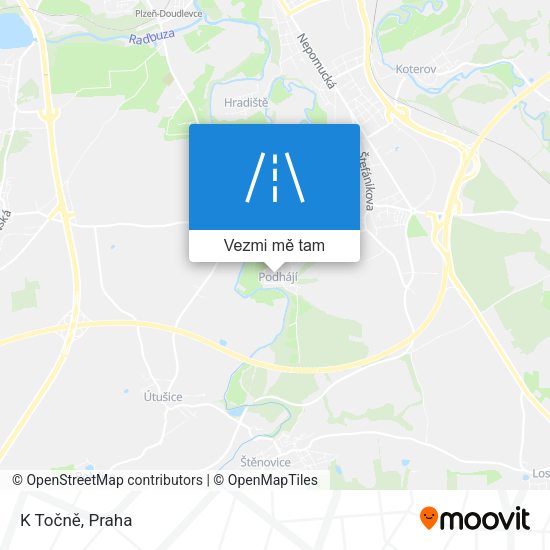 K Točně mapa