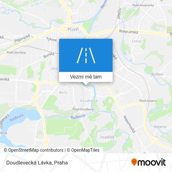 Doudlevecká Lávka mapa