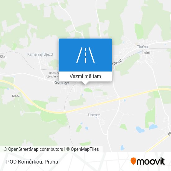 POD Komůrkou mapa