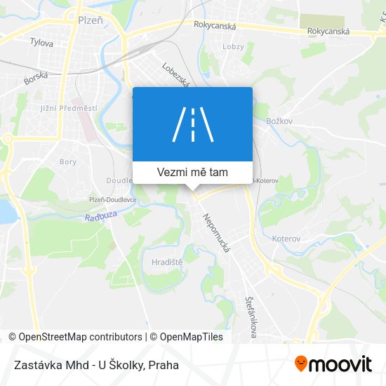 Zastávka Mhd - U Školky mapa