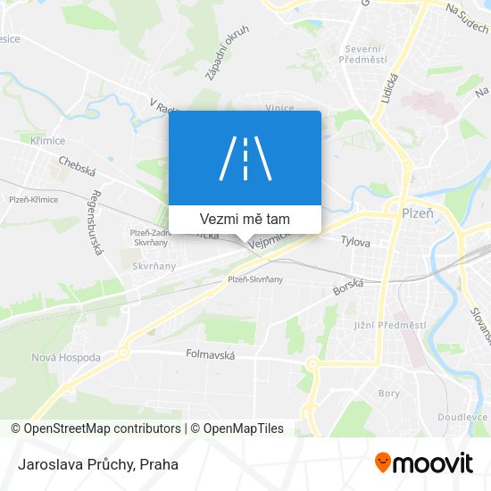 Jaroslava Průchy mapa
