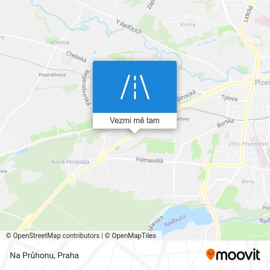 Na Průhonu mapa