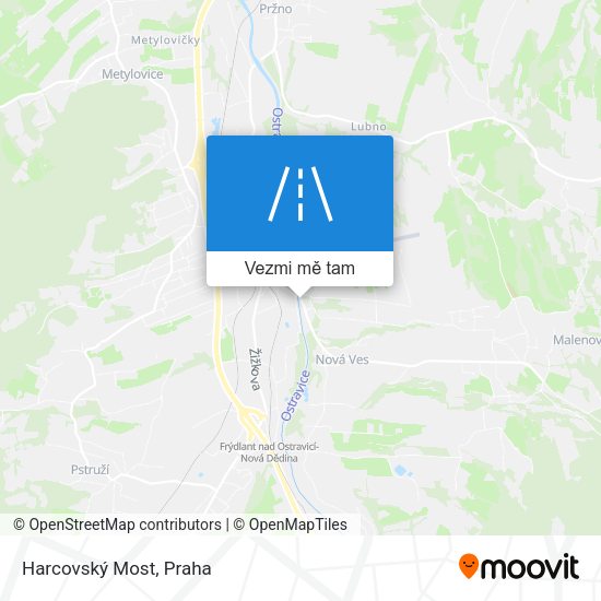 Harcovský Most mapa