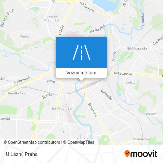 U Lázní mapa