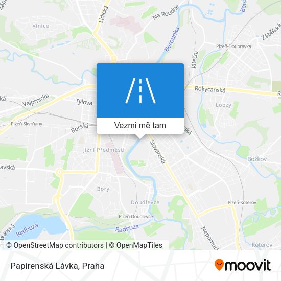 Papírenská Lávka mapa