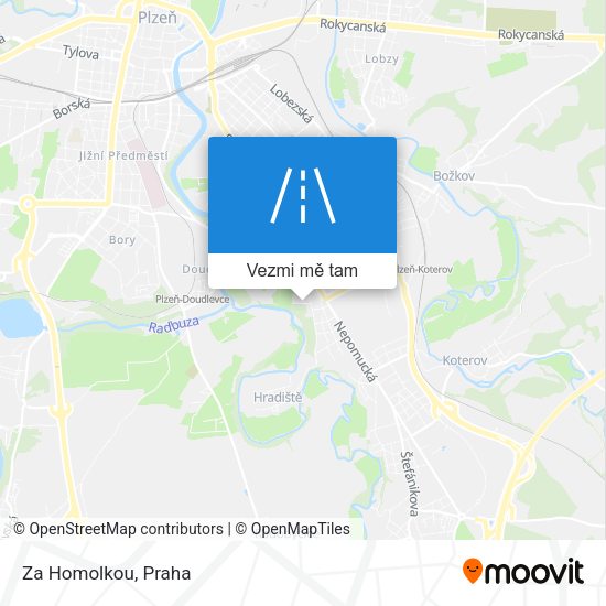 Za Homolkou mapa