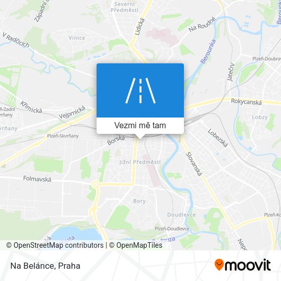 Na Belánce mapa