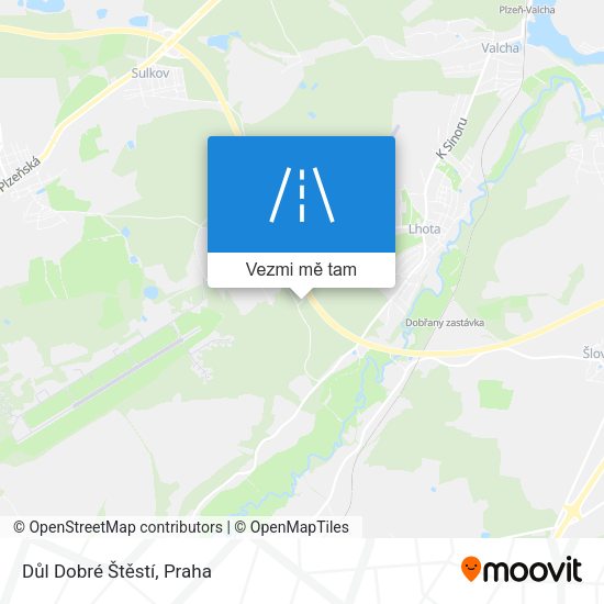 Důl Dobré Štěstí mapa