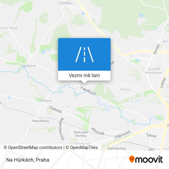 Na Hůrkách mapa