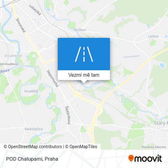 POD Chalupami mapa
