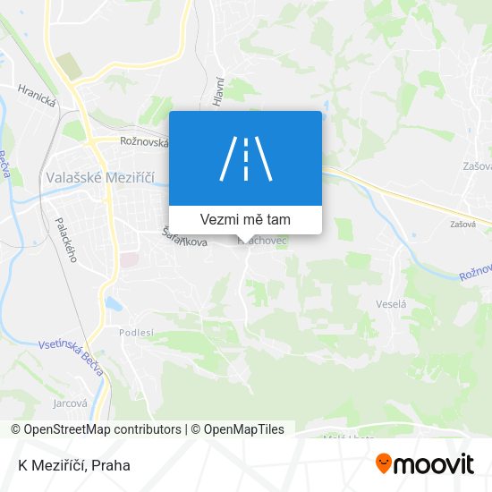 K Meziříčí mapa