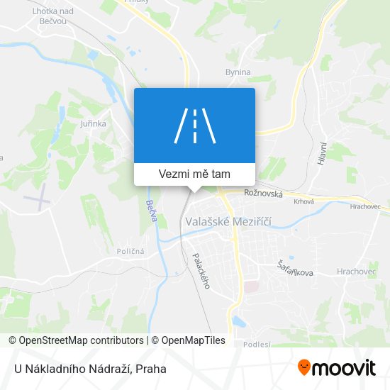 U Nákladního Nádraží mapa
