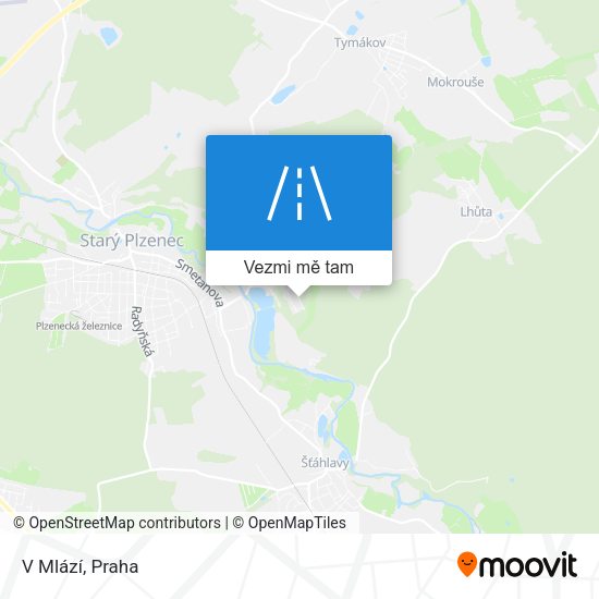 V Mlází mapa