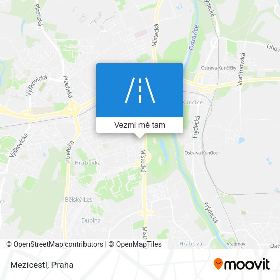 Mezicestí mapa