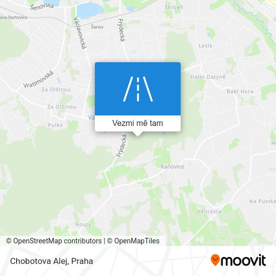 Chobotova Alej mapa