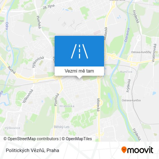 Politických Vězňů mapa