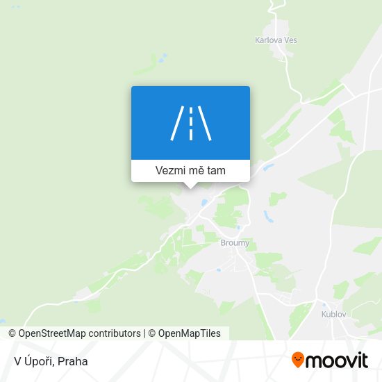 V Úpoři mapa