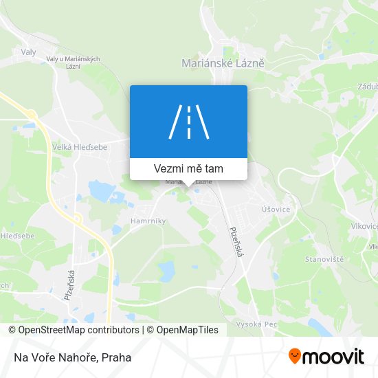 Na Voře Nahoře mapa