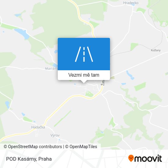 POD Kasárny mapa