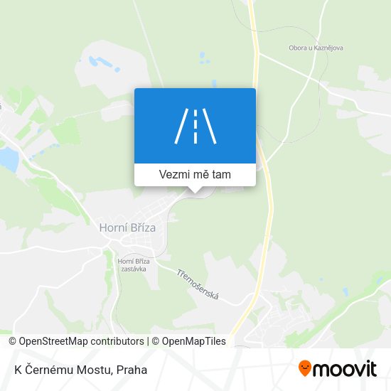 K Černému Mostu mapa