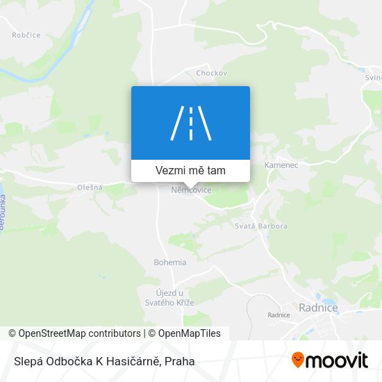 Slepá Odbočka K Hasičárně mapa