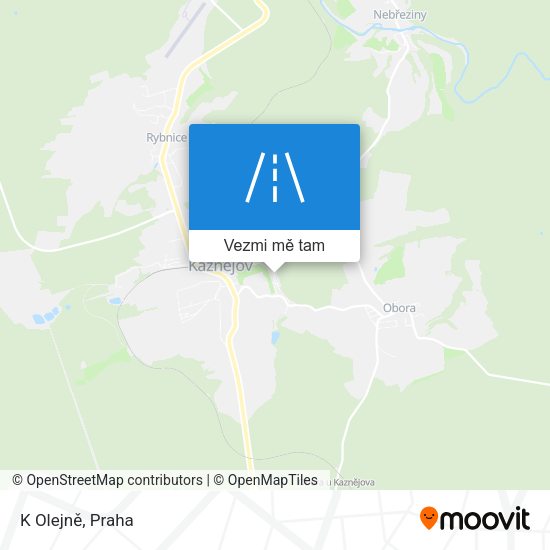 K Olejně mapa