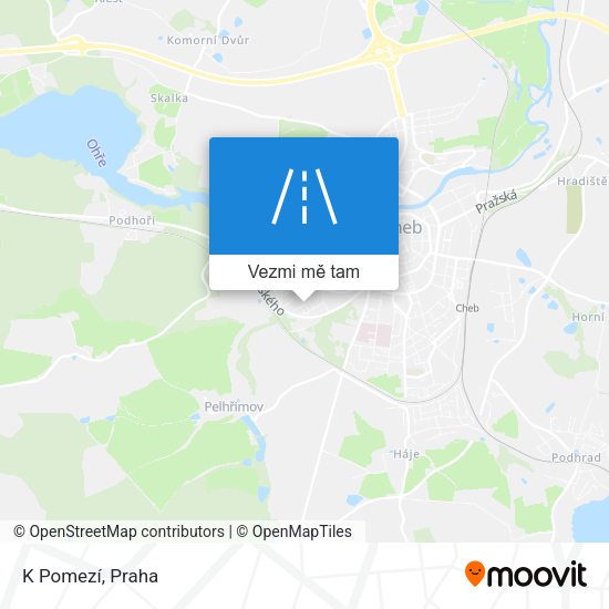 K Pomezí mapa