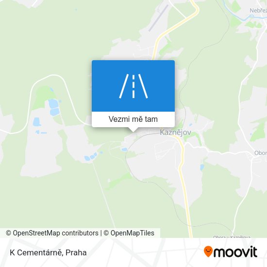 K Cementárně mapa