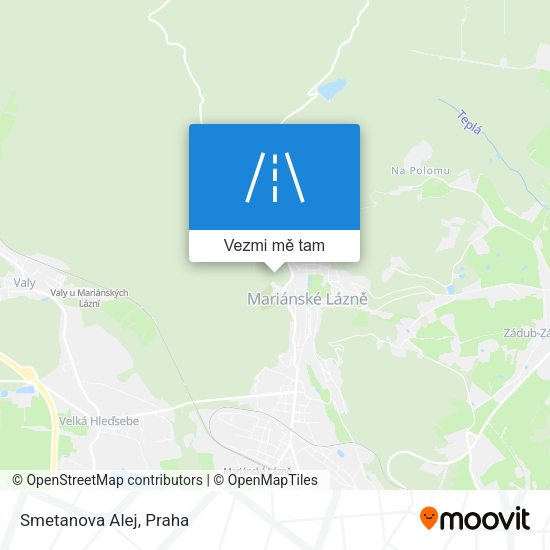 Smetanova Alej mapa