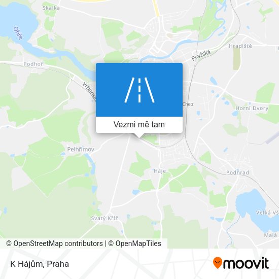K Hájům mapa