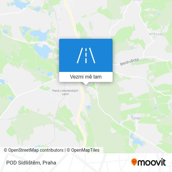 POD Sídlištěm mapa