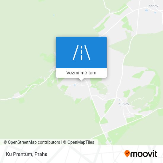 Ku Prantům mapa