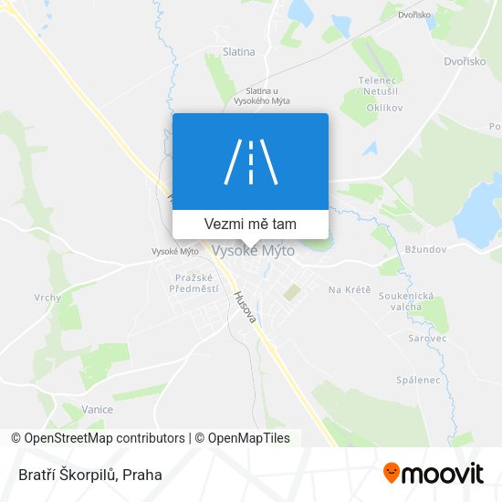 Bratří Škorpilů mapa