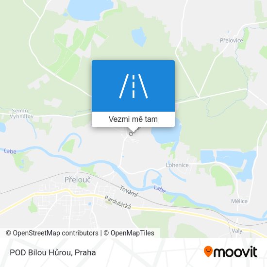 POD Bílou Hůrou mapa