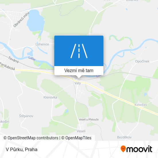 V Půrku mapa