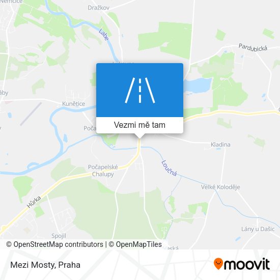 Mezi Mosty mapa