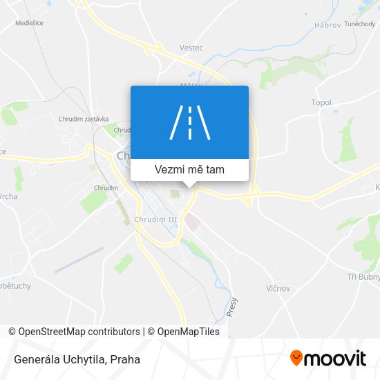 Generála Uchytila mapa